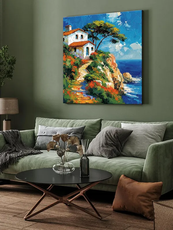 Coastal_Serenity_Canvas-Wrapped_Painting_-_24X24_Inch_-_Mediterranean_Seaside_Artwork_for_Home_Decor(FLP24X240419)