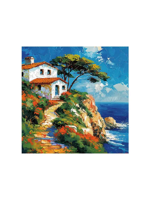 Coastal_Serenity_Canvas-Wrapped_Painting_-_24X24_Inch_-_Mediterranean_Seaside_Artwork_for_Home_Decor(FLP24X240419)