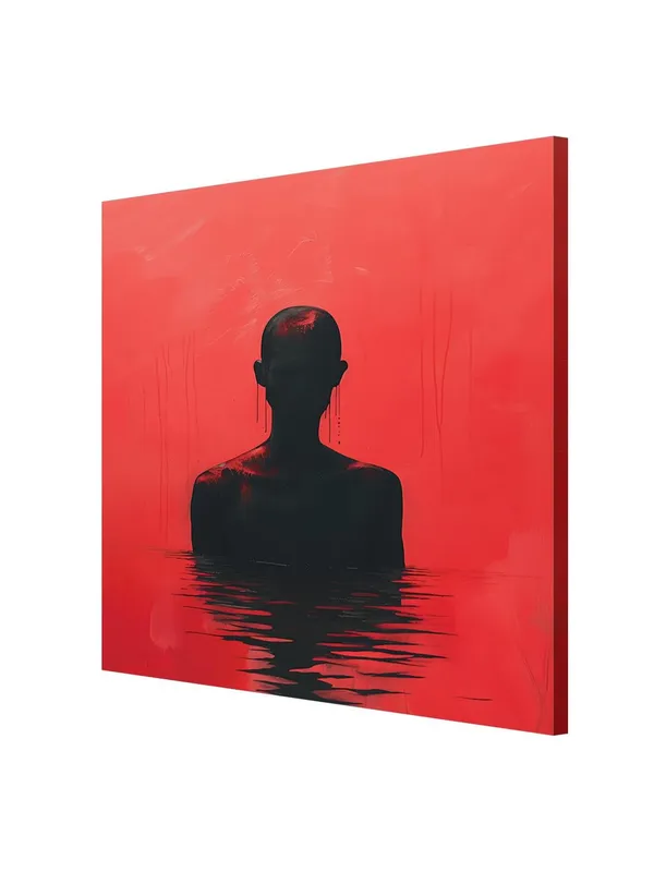 Reflective_Back_Silhouette_Canvas-Wrapped_Painting_-_Size_24x24_-_Calm_and_Meditative_Art(FLP24X240366)