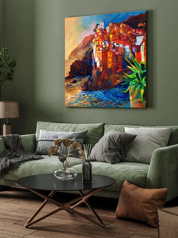 Seaside_Village_Canvas-Wrapped_Painting_24X24_-_Coastal_Landscape_Art(FLP24X240462)