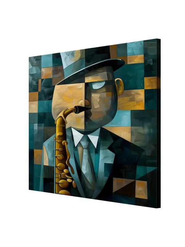 Jazz_Musician_Canvas-Wrapped_Painting_24X24_-_Abstract_Saxophonist_Art(FLP24X240355)