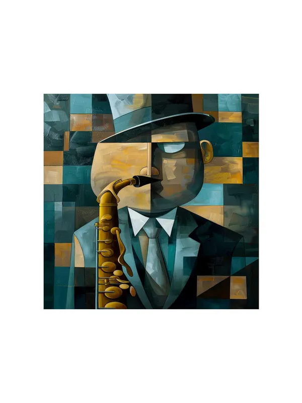 Jazz_Musician_Canvas-Wrapped_Painting_24X24_-_Abstract_Saxophonist_Art(FLP24X240355)