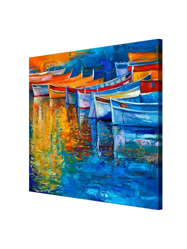 Colorful_Boats_Canvas-Wrapped_Painting,_Vibrant_Art_for_Dynamic_Spaces(FLP36X360315)