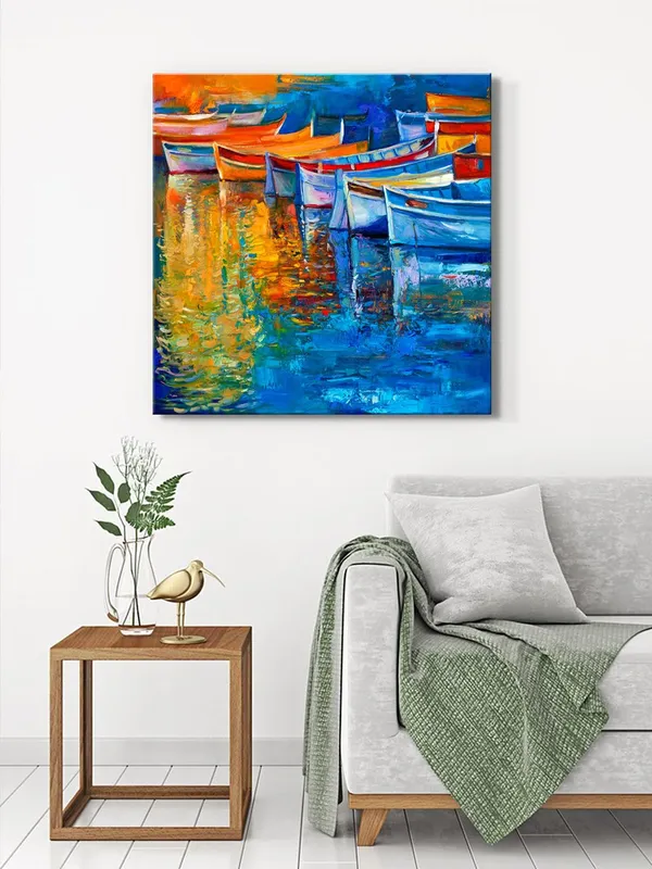 Colorful_Boats_Canvas-Wrapped_Painting,_Vibrant_Art_for_Dynamic_Spaces(FLP36X360315)
