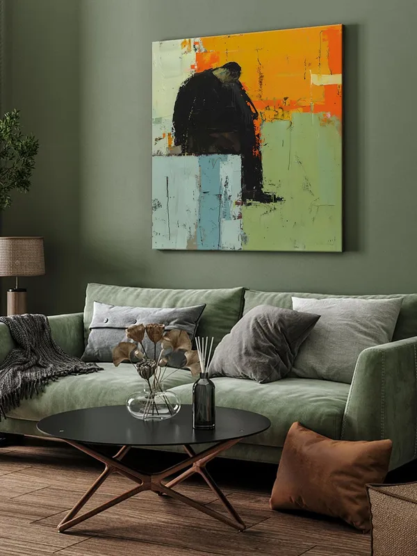 Pensive_Figure_Canvas-Wrapped_Painting,_24x24_-_Thought-Provoking_Abstract_Art_for_Contemporary_Interiors(FLP24X240401)