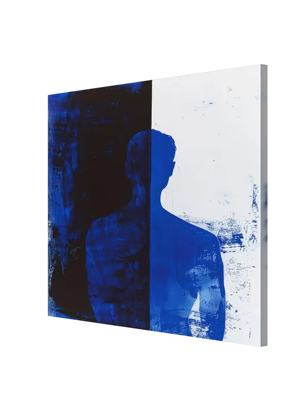 Blue_Shadow_Silhouette_Canvas-Wrapped_Painting,_36X36_-_Minimalist_Art_for_Modern_Interiors(FLP36X360405)