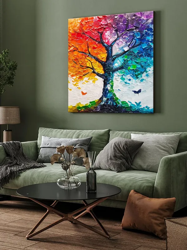 Rainbow_Tree_Canvas-Wrapped_Painting,_36X36_-_Bright_and_Cheerful_Art_for_Any_Space(FLP36X360393)