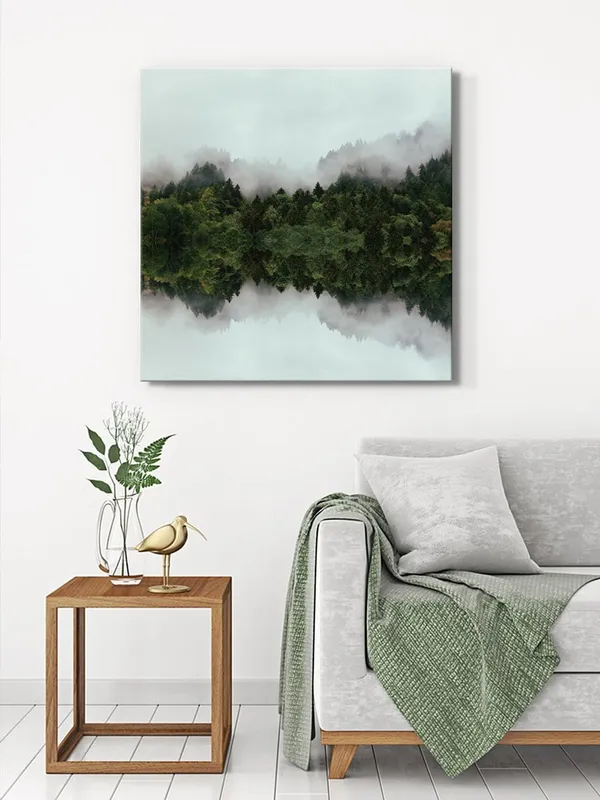 Misty_Forest_Reflection_Canvas-Wrapped_Painting,_24x24_A_Tranquil_Escape_for_Any_Room(FLP24X240321)