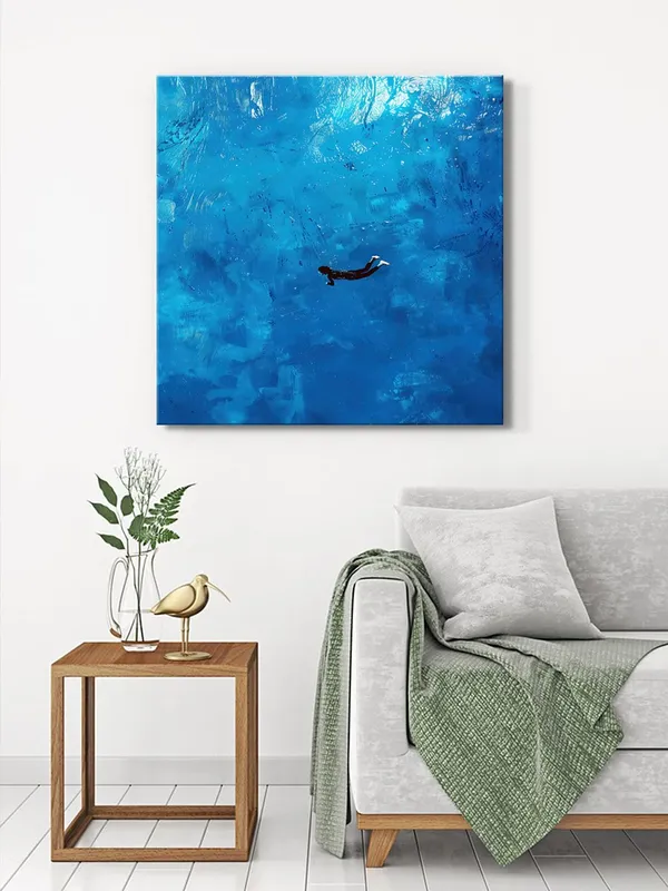 Diver_in_Blue_Ocean_Canvas-Wrapped_Painting_-_Size_36X36_-_Dynamic_Water_Art(FLP36X360367)