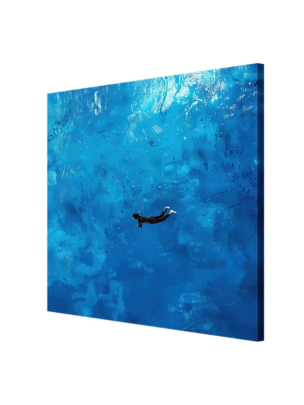 Diver_in_Blue_Ocean_Canvas-Wrapped_Painting_-_Size_36X36_-_Dynamic_Water_Art(FLP36X360367)