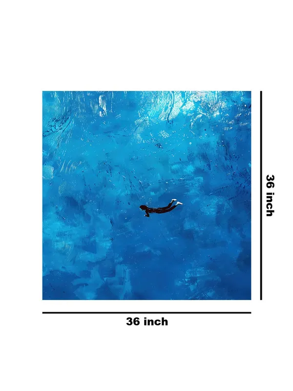 Diver_in_Blue_Ocean_Canvas-Wrapped_Painting_-_Size_36X36_-_Dynamic_Water_Art(FLP36X360367)