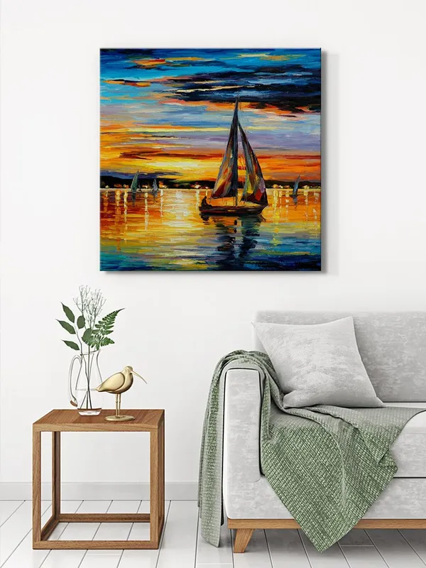 Sailing_into_Sunset_Canvas-Wrapped_Painting_36X36_-_Nautical_Art_for_Living_Room(FLP36X360333)