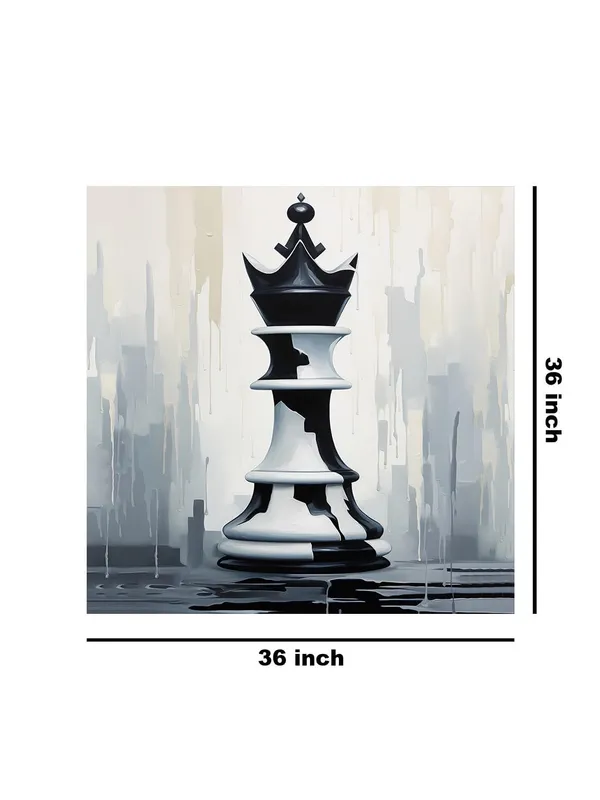 Chess_King_Canvas-Wrapped_Painting,_36X36_-_Bold_Monochrome_Art_for_Game_Rooms_or_Offices(FLP36X360395)