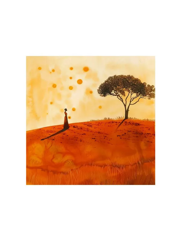 Canvas-Wrapped_Woman_Under_Tree_in_Sunlight_Painting_36X36_-_Elegant_Wall_Art(FLP36X360495)