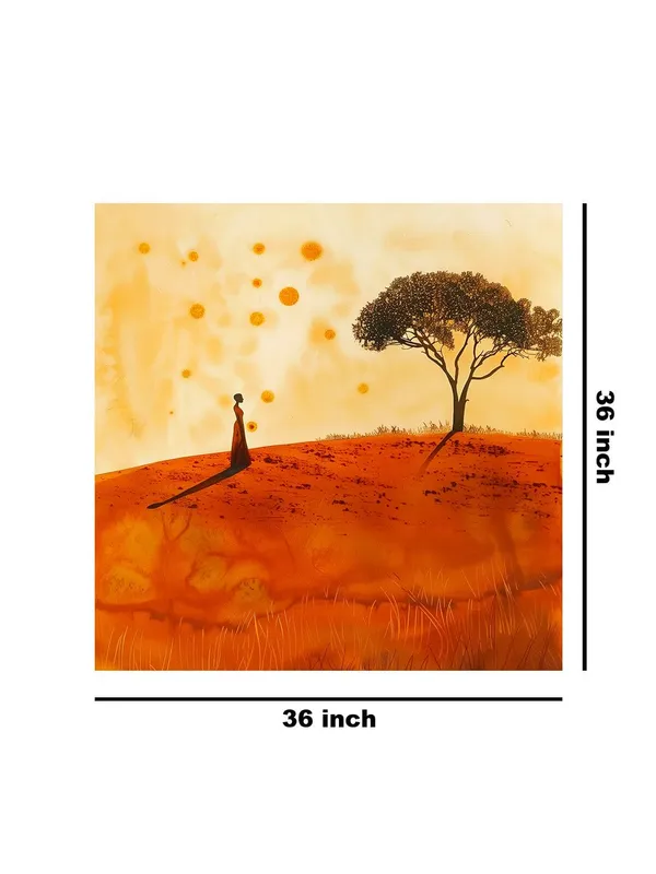 Canvas-Wrapped_Woman_Under_Tree_in_Sunlight_Painting_36X36_-_Elegant_Wall_Art(FLP36X360495)