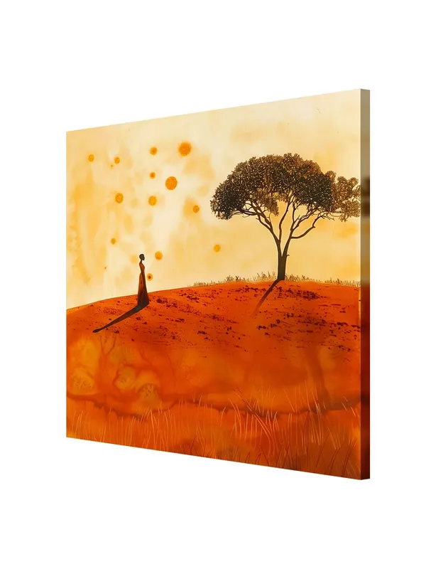 Canvas-Wrapped_Woman_Under_Tree_in_Sunlight_Painting_36X36_-_Elegant_Wall_Art(FLP36X360495)