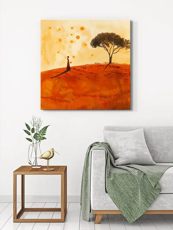 Canvas-Wrapped_Woman_Under_Tree_in_Sunlight_Painting_36X36_-_Elegant_Wall_Art(FLP36X360495)