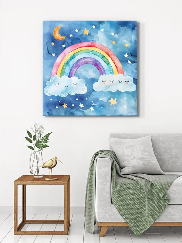 Canvas-Wrapped_Dreamy_Rainbow_Painting_24X24_-_Perfect_for_Nursery_or_Kids_Room_Decor(FLP24X240488)
