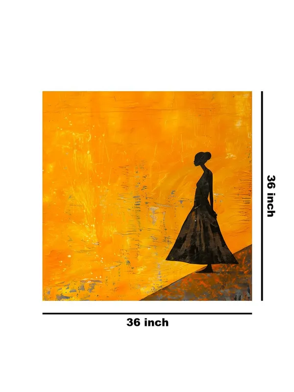 Canvas-Wrapped_Elegant_Lady_in_Evening_Gown_Painting_36X36_-_Sophisticated_Decor(FLP36X360496)