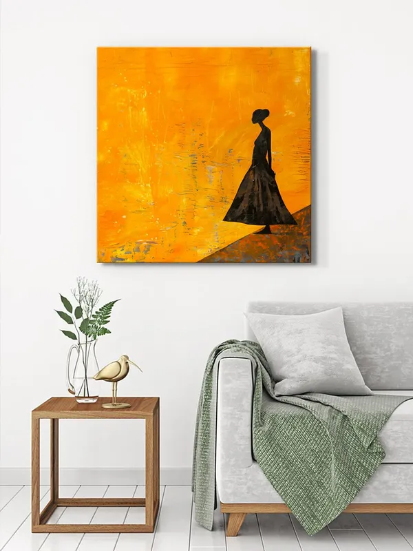 Canvas-Wrapped_Elegant_Lady_in_Evening_Gown_Painting_36X36_-_Sophisticated_Decor(FLP36X360496)