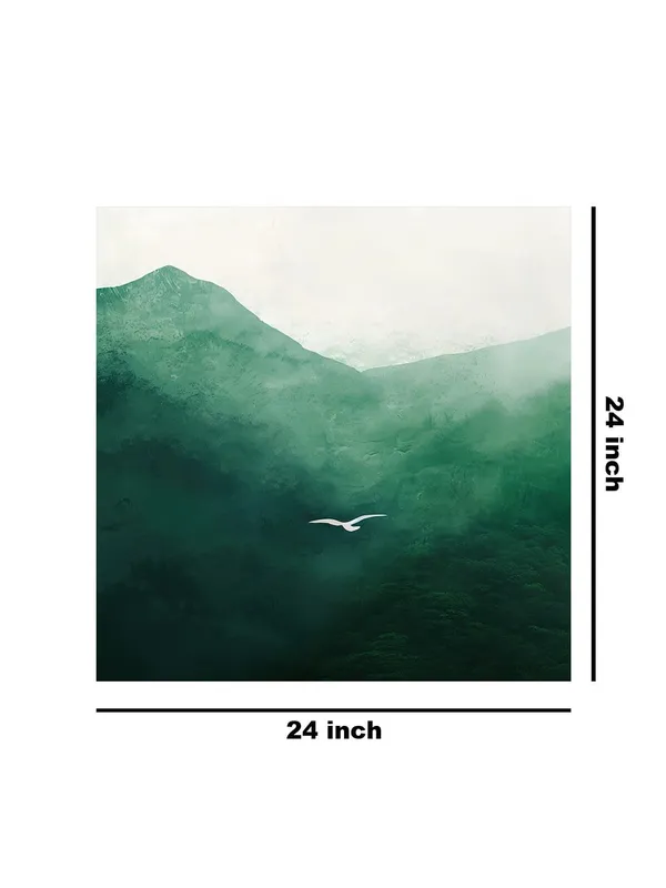 Serene_Mountain_Scene_with_Bird_Canvas-Wrapped_Painting_-_Size_24x24_-_Tranquil_Art_Piece(FLP24X240361)