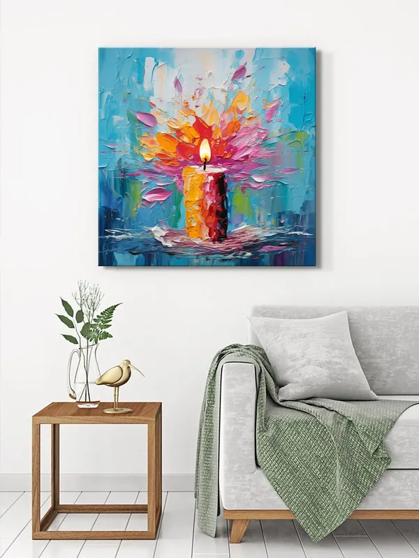 Candle_Abstract_Canvas-Wrapped_Painting,_36X36_-_Modern_and_Vibrant_Art_for_Creative_Spaces(FLP36X360400)