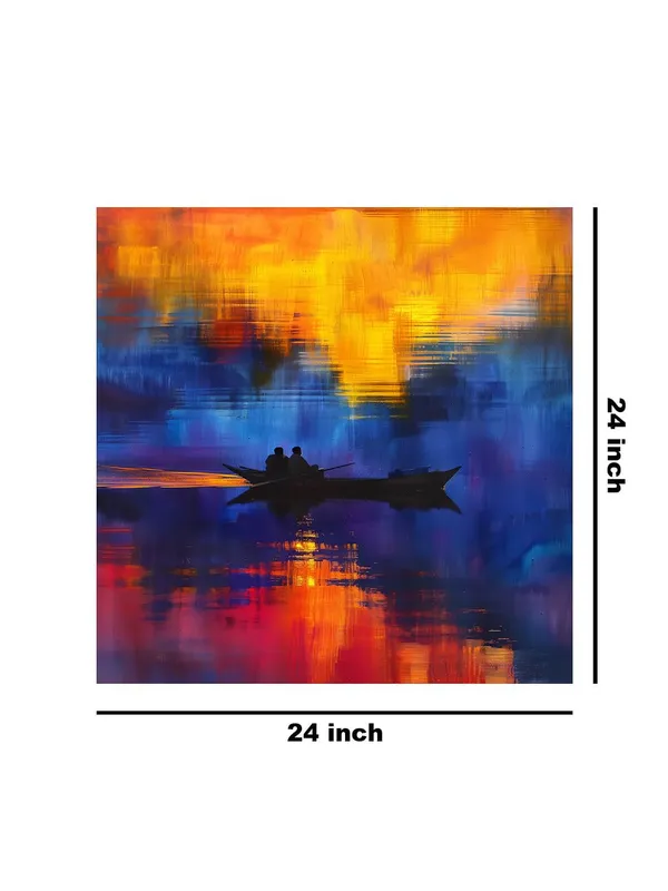 Sunset_Boat_Abstract_Canvas-Wrapped_Painting,_24x24_-_Vivid_Modern_Art_for_Home_or_Office_Decor(FLP24X240389)