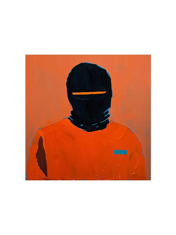 Masked_Figure_Canvas-Wrapped_Painting,_24x24_-_Mysterious_Abstract_Art_for_Bold_Interiors(FLP24X240412)