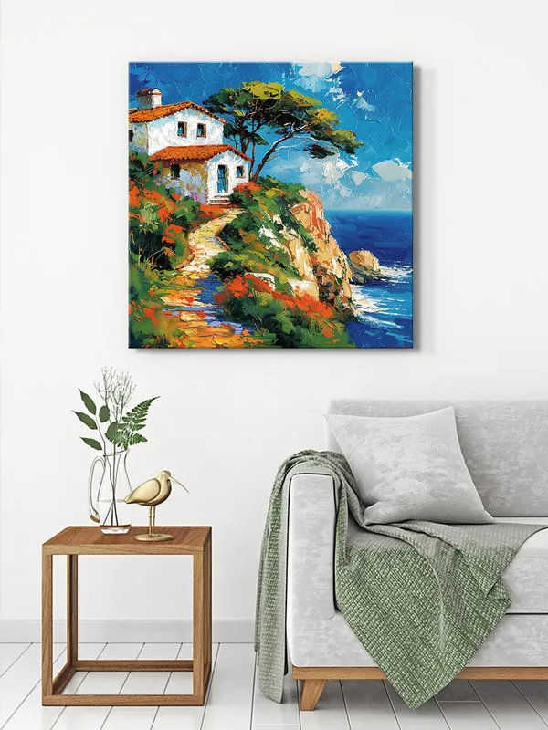 Coastal_Serenity_Canvas-Wrapped_Painting_-_36X36_Inch_-_Mediterranean_Seaside_Artwork_for_Home_Decor(FLP36X360419)