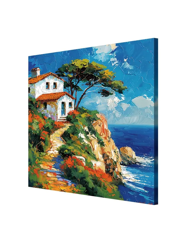 Coastal_Serenity_Canvas-Wrapped_Painting_-_36X36_Inch_-_Mediterranean_Seaside_Artwork_for_Home_Decor(FLP36X360419)