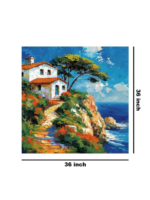 Coastal_Serenity_Canvas-Wrapped_Painting_-_36X36_Inch_-_Mediterranean_Seaside_Artwork_for_Home_Decor(FLP36X360419)