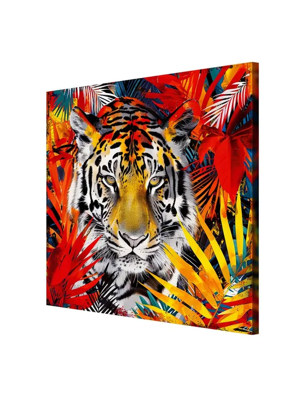 Jungle_Tiger_Canvas-Wrapped_Painting_24X24_-_Vibrant_Wildlife_Portrait(FLP24X240357)