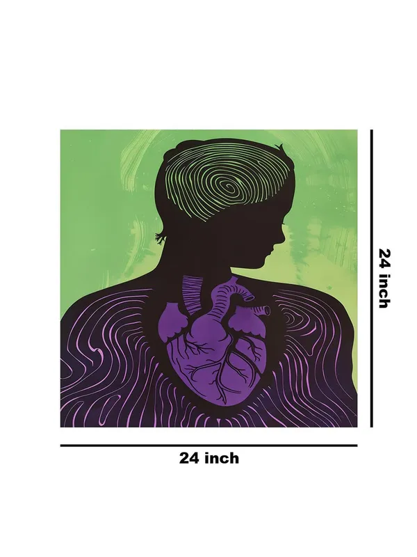Mystical_Silhouette_with_Heart_Canvas-Wrapped_Painting_-_Size_24x24_-_Thought-Provoking_Art(FLP24X240362)
