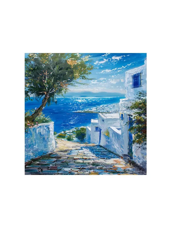 Mediterranean_Street_View_Canvas-Wrapped_Painting,_24x24_-_Serene_Landscape_Art_for_Tranquil_Decor(FLP24X240417)