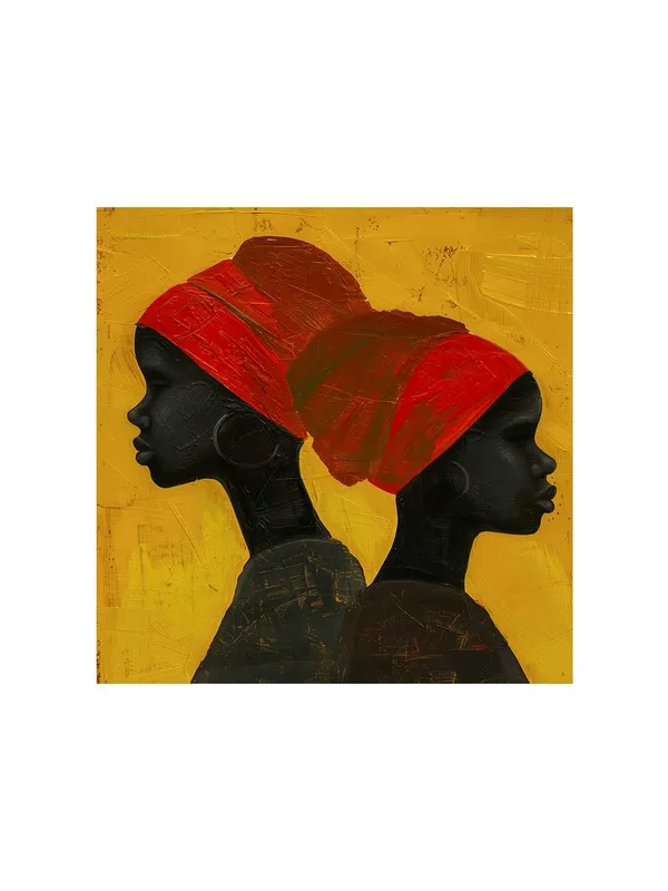 Modern_African_Silhouette_Canvas-Wrapped_Painting_24x24_–_Bold_African_Art_Decor(FLP24X240478)