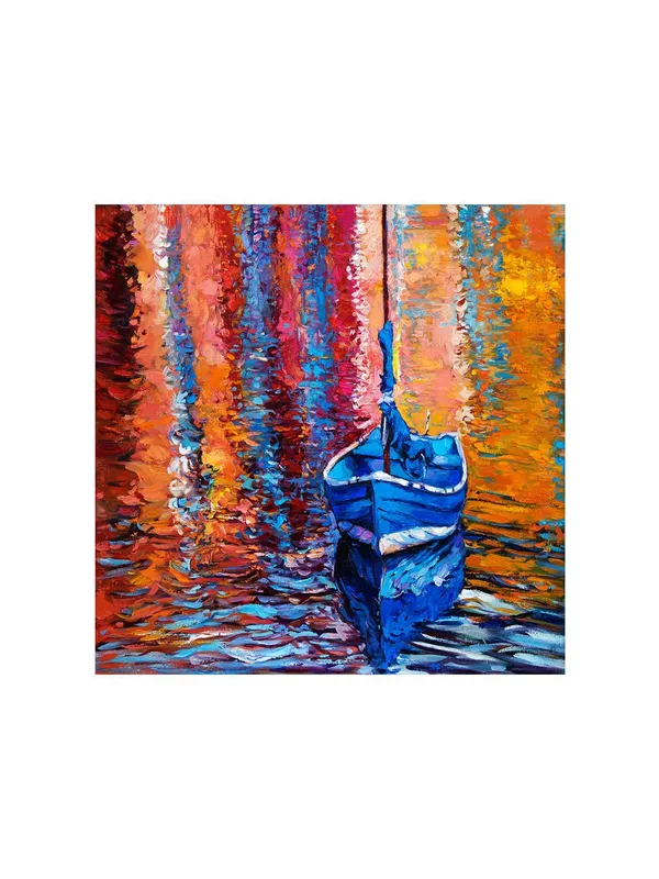 Blue_Boat_Reflections_Canvas-Wrapped_Painting,_Brighten_Up_Any_Room(FLP24X240311)
