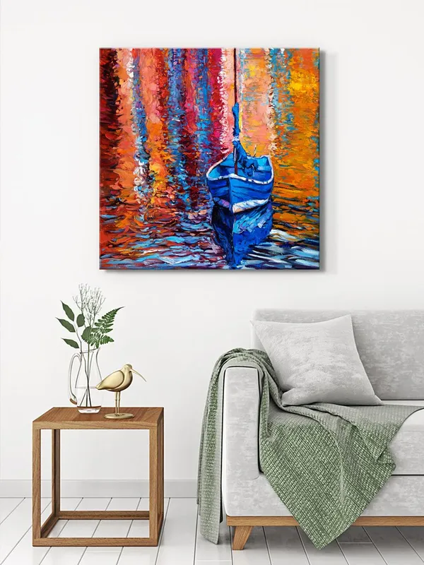 Blue_Boat_Reflections_Canvas-Wrapped_Painting,_Brighten_Up_Any_Room(FLP24X240311)