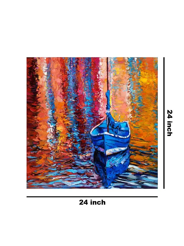 Blue_Boat_Reflections_Canvas-Wrapped_Painting,_Brighten_Up_Any_Room(FLP24X240311)