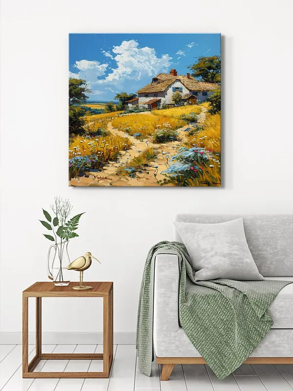 Countryside_Cottage_Canvas-Wrapped_Painting_-_24X24_Inch_-_Charming_Rural_Scene_Art_for_Cozy_Homes(FLP24X240424)