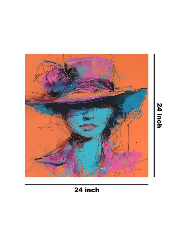 Hat_Silhouette_Canvas-Wrapped_Painting,_24x24_-_Bold_and_Colorful_Abstract_Art_for_Modern_Interiors(FLP24X240408)