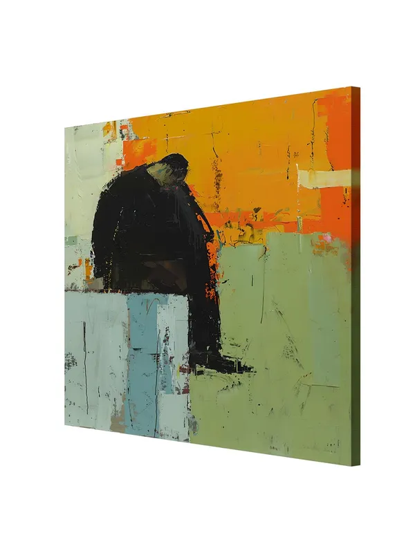 Pensive_Figure_Canvas-Wrapped_Painting,_36X36_-_Thought-Provoking_Abstract_Art_for_Contemporary_Interiors(FLP36X360401)