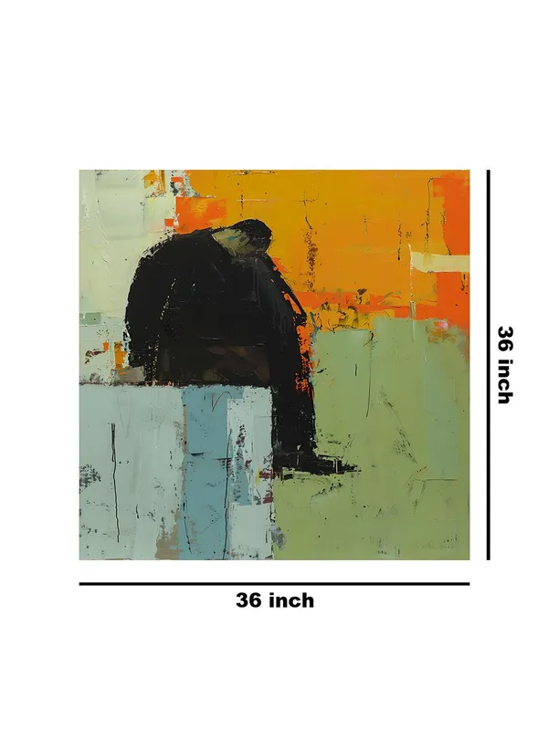 Pensive_Figure_Canvas-Wrapped_Painting,_36X36_-_Thought-Provoking_Abstract_Art_for_Contemporary_Interiors(FLP36X360401)