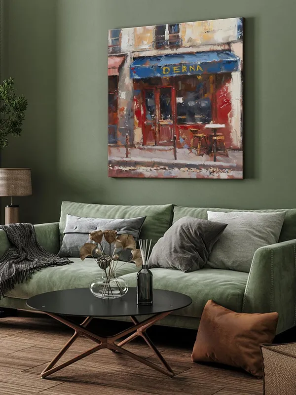 Charming_Cafe_Street_Scene_Canvas-Wrapped_Painting_-_24X24_|_European_Urban_Art_for_Home(FLP24X240437)