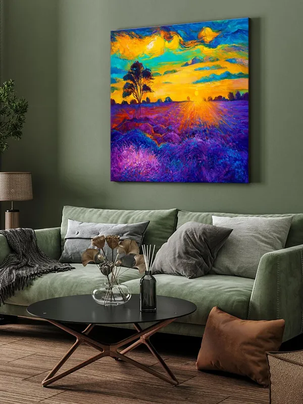 Lavender_Sunset_Canvas-Wrapped_Painting_24x24_-_Peaceful_Landscape_for_Home_Decor(FLP24X240453)