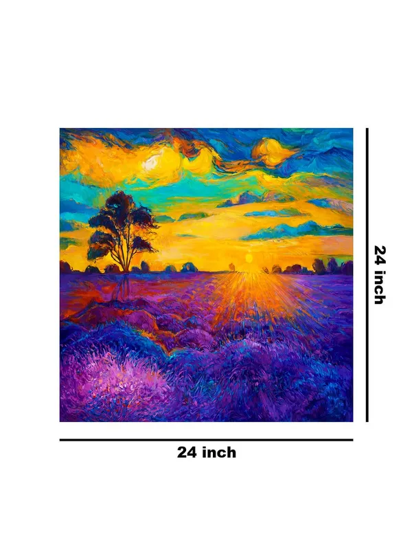Lavender_Sunset_Canvas-Wrapped_Painting_24x24_-_Peaceful_Landscape_for_Home_Decor(FLP24X240453)
