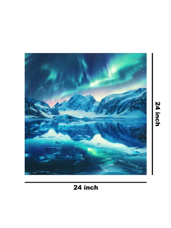 Tranquil_Night_Canvas-Wrapped_Painting_24X24_-_Polar_Aurora_Reflections(FLP24X240341)