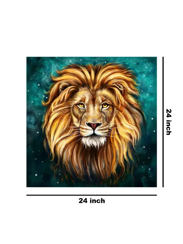 Majestic_Lion_Canvas-Wrapped_Painting_24X24_-_Portrait_of_a_Regal_King(FLP24X240346)