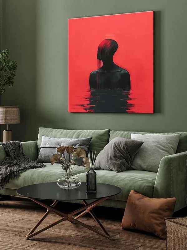 Intense_Red_Silhouette_Canvas-Wrapped_Painting_-_Size_24x24_-_Striking_Wall_Art(FLP24X240365)