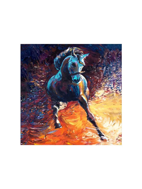 Majestic_Stallion_Canvas-Wrapped_Painting_24x24_-_Dynamic_Horse_Art_for_Living_Room(FLP24X240456)