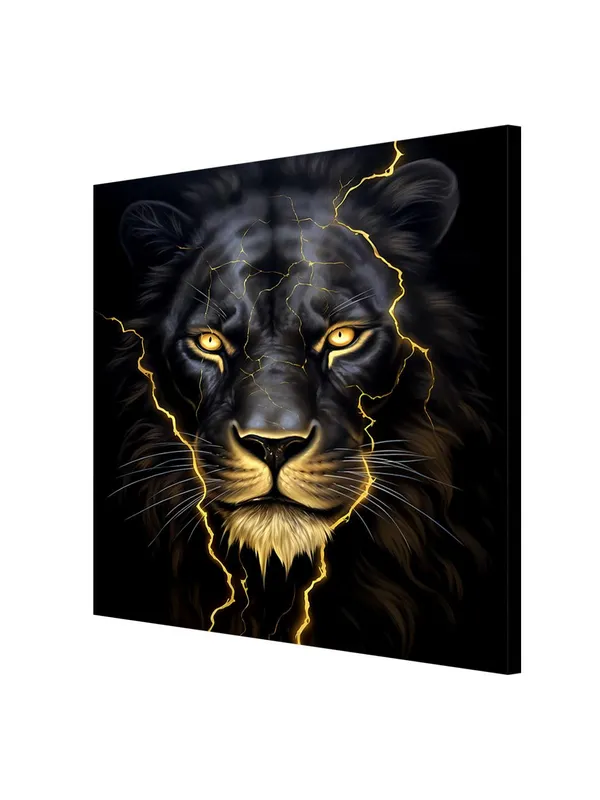 Electric_Lion_Canvas-Wrapped_Painting_24x24_-_Bold_Art_with_Lightning_Effect(FLP24X240372)